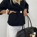 capospalla con bottone manica 3/4 botton